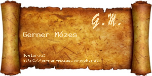Gerner Mózes névjegykártya